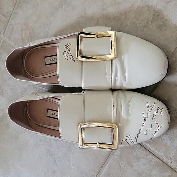 Made in Italy BallyJanelle Square Buckle Loafers size 38 - Picture 4 of 15